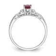 thumbnail image 2 of Solid 10k White Gold Ruby Diamond Engagement Ring Size 5 (.01 cttw.), 2 of 6