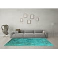thumbnail image 3 of Ahgly Company Indoor Rectangle Oriental Turquoise Blue Industrial Area Rugs, 5' x 7', 3 of 4