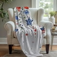 thumbnail image 4 of Dmlowu 4th of July Decorations Fleece Blanket 28x39" Comfortable Blanket Extra Soft Bed Blanket Memorial Day Decorations Throw Blanket for Couch Travel Camping Living Room Home Decor, 4 of 7