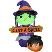 Airblown Inflatables Cute Witch Scene - Medium