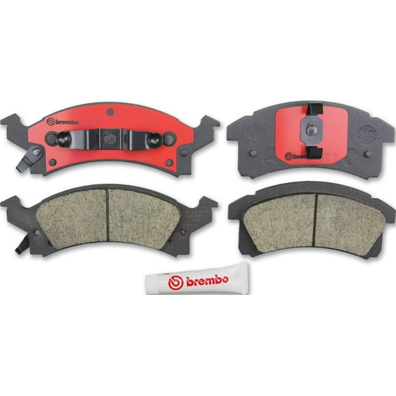 Brembo P09012N 14 mm Front Premium NAO Ceramic OE Equivalent Pad for 90-98 Buick Skylark