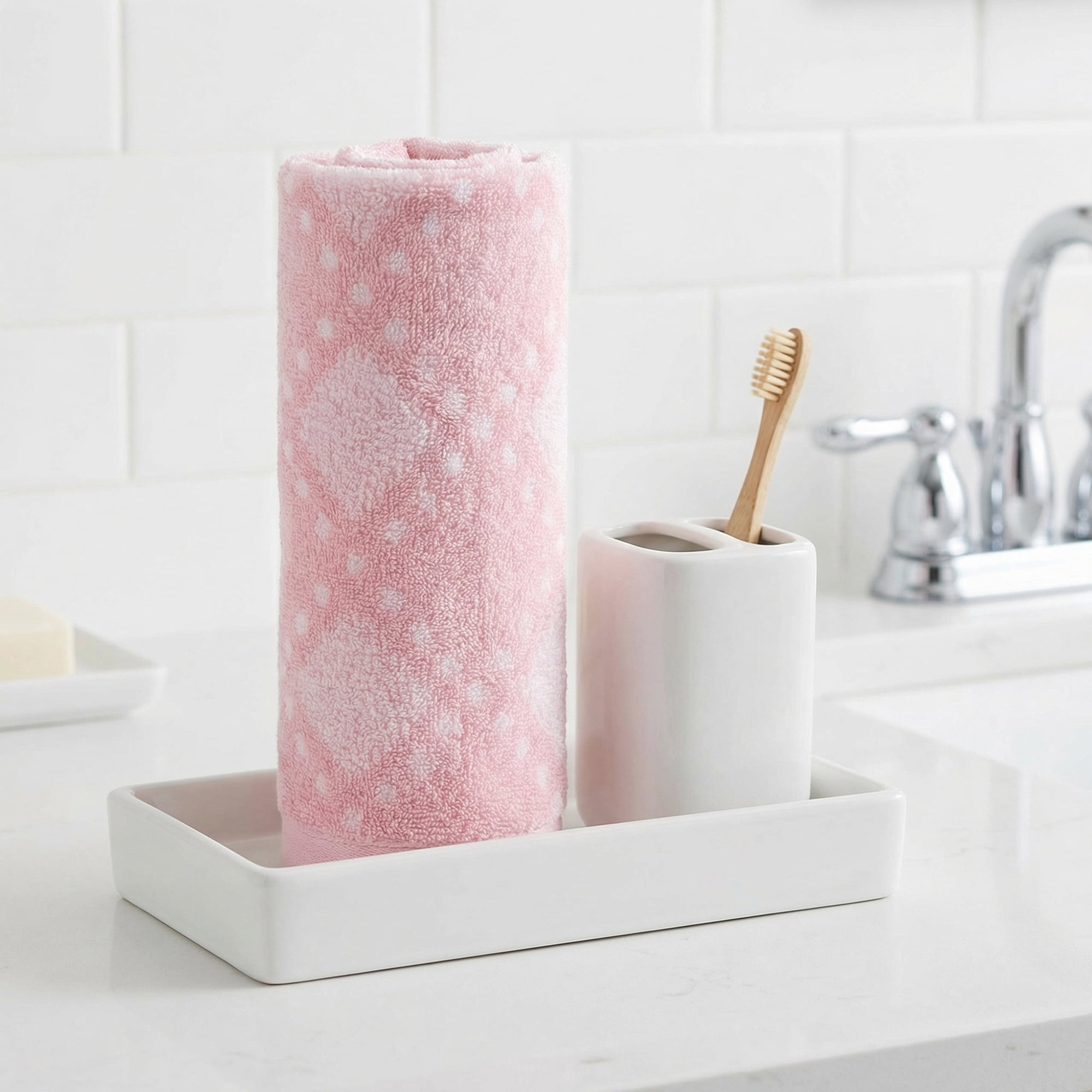 Unique Bargains Diamond Pattern Cotton Hand Towel Red 29" x 13"