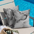 thumbnail image 5 of Gray Abstract Throw Pillow Cover Silver Marble Ripples Cotton Linen Cushion Cover Throw Pillow Case with Invisible Zipper for Couch Sofa Bed Chair Car 20x20 Inch, 5 of 14