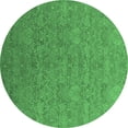 thumbnail image 1 of Ahgly Company Indoor Round Oriental Emerald Green Industrial Area Rugs, 6' Round, 1 of 4