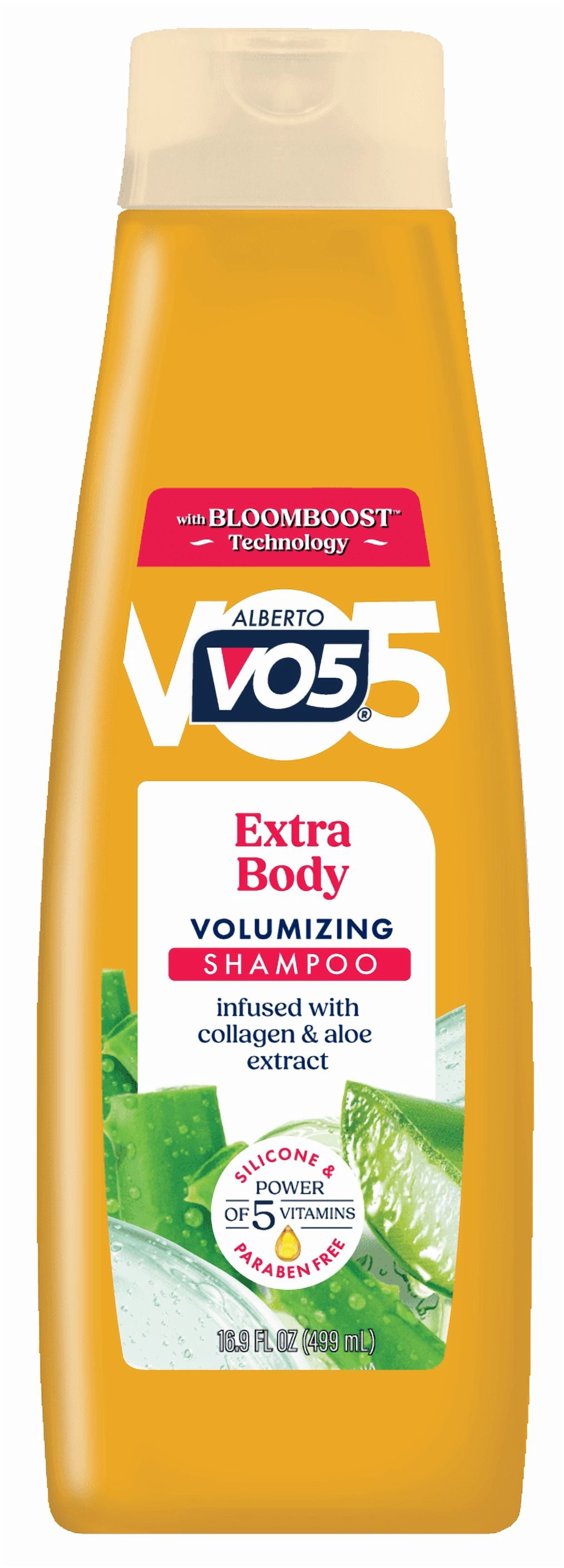 (2 pack) Alberto VO5 Extra Body Volumizing Shampoo with Collagen & Aloe Extract, Paraben Free, Vitamin-Enriched Formula for Fuller, Thicker Hair