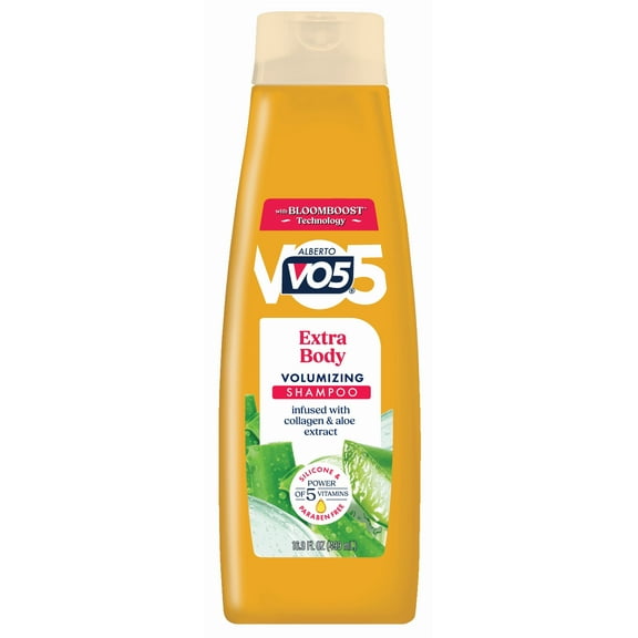 Alberto VO5 Extra Body Volumizing Shampoo with Collagen & Aloe Extract, Paraben Free, Vitamin-Enriched Formula for Fuller, Thicker Hair
