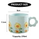 thumbnail image 2 of Taza de agua de cerámica con bonita flor de 270ml, taza creativa para pareja, taza de café, taza de desayuno para oficina, 2 of 5