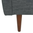thumbnail image 5 of Noble House Grouse Fabric Tufted Club Chair with Accent Pillows, Charcoal and Walnut, 5 of 10