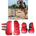 thumbnail image 1 of Botas de cepillado de tendón y de Botas de de pierna + Trasero Rojo M shamjiam Bota de tendón de caballo, 1 of 7