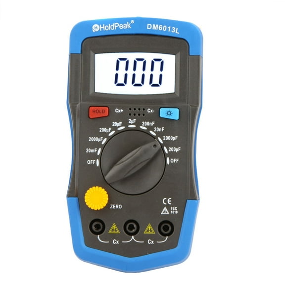 Andoer DM6013L Capacitance Meter Handheld Digital Capacitor with LCD Backlight, Wide Measuring