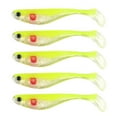 thumbnail image 2 of Soft Fishing Lures, 5Pcs Fishing Lures 8.8CM Plastic Hard Bass Baits 5 Colors Lures.For Fishing Trout Redfish Saltwater/Freshwater, Gray (5PCS/8.8cm), 2 of 8