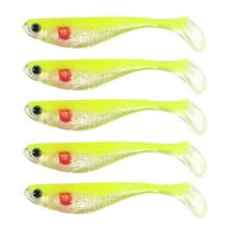 Herrnalise Soft Fishing Lures, 5PC Soft Plastic Baits Kit with Box for Fishing Trout Redfish Saltwater/Freshwater