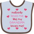 thumbnail image 3 of Inktastic Nobody Loves Me Like My Grandma Loves Me Girls Baby Bib, 3 of 4