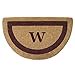 thumbnail image 3 of Nedia Home 02055W Single Picture - Brown Frame 22 x 36 In. Half Round Heavy Duty Coir Doormat - Monogrammed W, 3 of 4