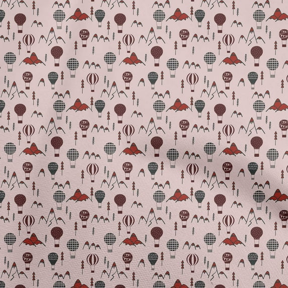 oneOone Cotton Poplin Red Fabric Kids Sewing Fabric By The Yard Printed Diy Clothing Sewing Supplies 56 Inch Wide