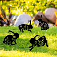 thumbnail image 2 of 4er Set Osterhase Dekorationen - Acryl Gartenstecker en Kaninchen-Silhouette, Negro, 2 of 5
