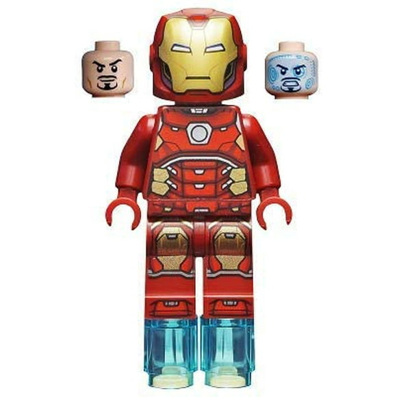 LEGO Marvel Super-Héros : Iron Man Figurine avec Hexagone Argenté
