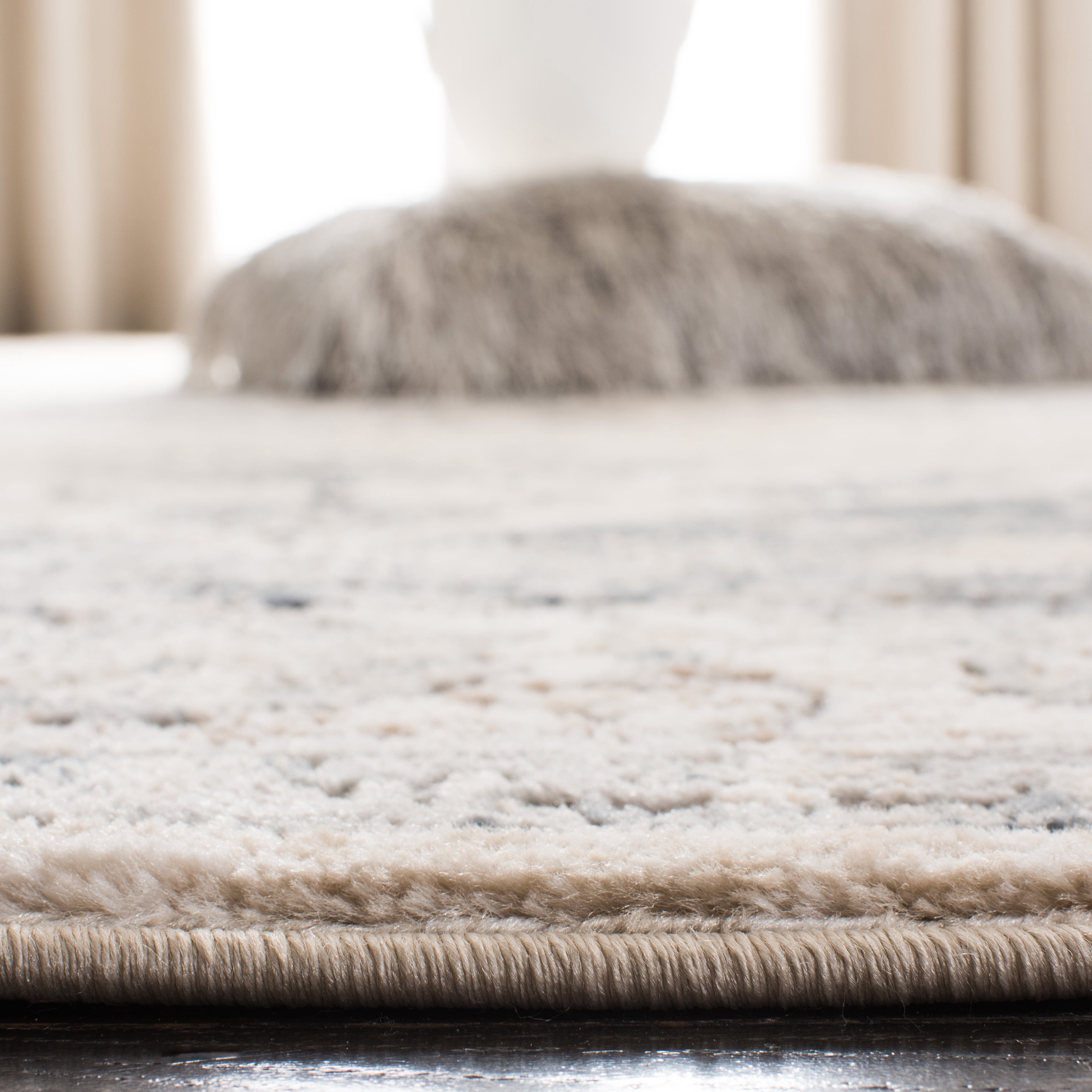 SAFAVIEH Martha Stewart Jackson Oregon Area Rug, Ivory/Blue, 10' x 14'