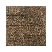 GroundSmart 16 x 16 x 3/4 Tan + Black Dual-Sided Rubber Garden Patio Paver, 9 Pack