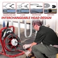 thumbnail image 4 of Drain Cleaner Machine 75 ft x 1/2 in Sewer Auger Elctric Drain Auger for 1 to 4 in Pipes with 4 Cutter, Air-Activated Foot Switch, Gloves (K300K), 4 of 8