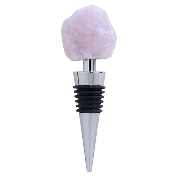 Tapón de botella de vino de gama alta de jade de cristal natural-cristal rosa Vhermosa