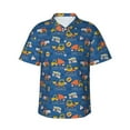 thumbnail image 2 of Picia Construction Vehicles Gentle Cotton Regular Fit Short Sleeve Casual Hawaiian Shirt for Men-X-Large, 2 of 9