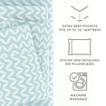 thumbnail image 7 of 4-Piece Light Blue Chevron Printed Bed Sheets Set for California King Bedding by Comfort Canopy, 7 of 7