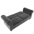 thumbnail image 5 of DHP Felix Chesterfield Coil Sofa Futon, Grey Velvet, 5 of 18