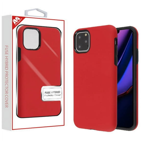 Apple iPhone 11 PRO MAX Phone Case Slim Hybrid Armor Shockproof Impact [Shock Absorption] Rubber Dual Layer Rugged Protective Hard PC Bumper Frame & Soft TPU RED Cover for iPhone 11 Pro Max