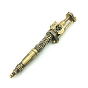 EDC Outdoor Brass Bolt Action Pen Metal Skull Tactical Pen Mechanical Ballpoint Writing Tools