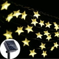 thumbnail image 2 of Luces para jardín, luces solares de cadena de estrellas, luces de cadena con energía solar, luces de cadena de apariencia llamativa Jadeshay A, 2 of 7