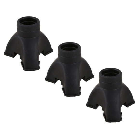 3X Walking Stick End Tripod CANE TIP Self Standing Rubber NON- End Bottom