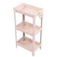 thumbnail image 3 of Bathroom Floor Storage Shelf Multifunctional Multi Layer Stable Durable Freestanding Corner Rack Shelves Beige 3 Layers, 3 of 5