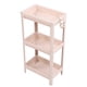thumbnail image 3 of Estante de almacenamiento para el suelo del baño, multifuncional, multicapa, estable, duradero, independiente, estante de esquina, color beige, 3 capas, 3 of 10