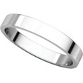 thumbnail image 5 of Platinum 3mm Flat Band - Size 6.5, 5 of 9