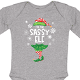 thumbnail image 3 of Inktastic Funny Christmas I'm the Sassy Elf with Shoes and Hat Boys or Girls Long Sleeve Baby Bodysuit, 3 of 4