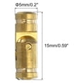 thumbnail image 2 of Bisagras de barril de latón invisibles, paquete de 24, bisagras ocultas cilíndricas pequeñas de latón de 5x15mm, 2 of 5