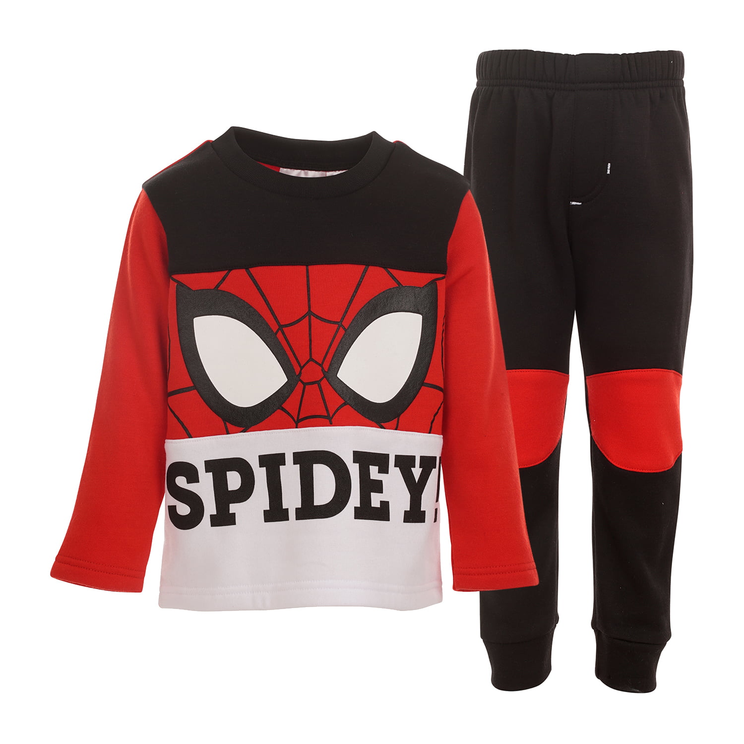 Marvel Spiderman Boys Fleece Long Sleeve T-Shirt and Fleece Pant Set 
