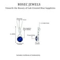thumbnail image 5 of Rosec Jewels Solitaire Infinity Pendant Necklace with Lab Grown Blue Sapphire and Moissanite, 18K White Gold, 5 of 8
