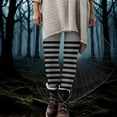 thumbnail image 2 of Dasayo Gray Women Leggings High Waist Casual Slim-Leg Jeggings Soft Stretch Striped Tights Trouser Pants for Women M, 2 of 9