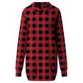 thumbnail image 1 of MAWCLOS Robes à Capuche pour Femmes Midi Longues Chandail à Capuche à Enfiler Manche Chandail Robe Décontractée Automne Carreaux Rouge 2TG, 1 of 6