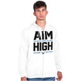 thumbnail image 5 of US Air Force Aim High USAF Logo Zip Up Hoodie Men's Women's Brisco Brands X, 5 of 6