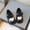 Black a, variant on Girls' Heart Rhinestone Bow Flat Shoes, Soft Sole Casual Mary Janes, Ideal for Daily School Outfits, Weekend Strolls and Small Gathering Occasions Black 3.5-4 Years