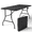Black-5 FT, variant on Syess 8FT Folding Table with Built-in Handle | Heavy Duty Portable Plastic Table for Party, Wedding, Picnic, Indoor Outdoor Use (Black)