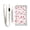 Vertical Stripes of Hearts, variant on JIALIOU Nylon Trifold Card Wallet with ID Window Zipper Pocket for Men Women Teen Cinnamoroll Flying in Sky