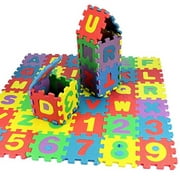 Herrnalise 36Pcs Number Alphabet Puzzle Foam Maths Educational Toy Gift