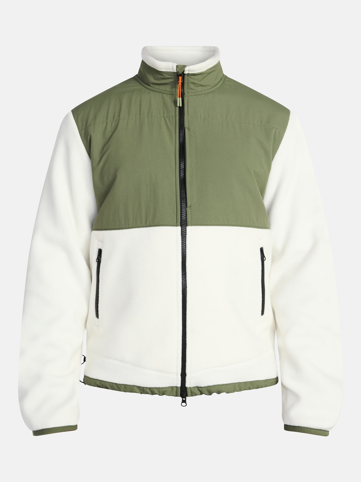 Ozark Trail Men's and Big Men's Mix Media Fleece Jacket, Sizes S-3XL