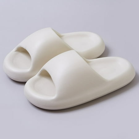 

QWZNDZGR Thick Platform Pillow Slippers for Women Summer Beach Soft Sole Eva Cloud Slides Sandals Woman Home Non Slip Bathroom Slippers