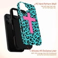 thumbnail image 4 of Bold Leopard Print Phone Case with Pink Cross, Vibrant Animal Pattern iPhone Cover, Stylish Protective Case for iPhone 16 15 14 13 12 11 Pro Plus Mini, 4 of 6