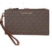 Michael Kors Acorn/Borwn Ladies Adele Logo Smartphone Wristlet